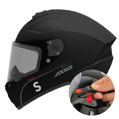 Crash Helmet AXXIS with DD Ring. Matte Black - S