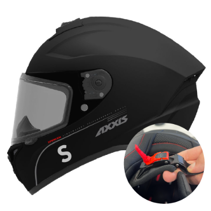 Crash Helmet AXXIS with Micro Metric Buckle Matte Black - S