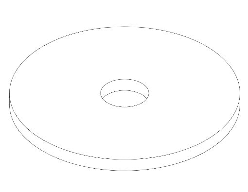 1852 Pod Bar Bobbin Spacer Disc (50mm x 10mm x 3mm)