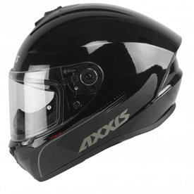 AXXIS Crash Helmet Gloss Black/Micro Metric Buckle