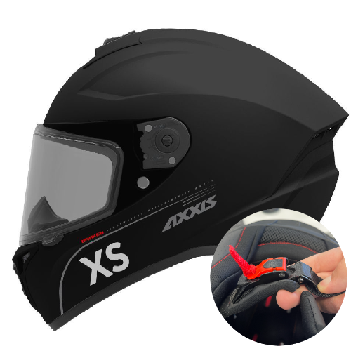Crash Helmet AXXIS with Micro Metric Buckle Matte Black - XS