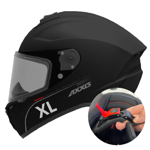 Crash Helmet AXXIS with Micro Metric Buckle Matte Black - XL