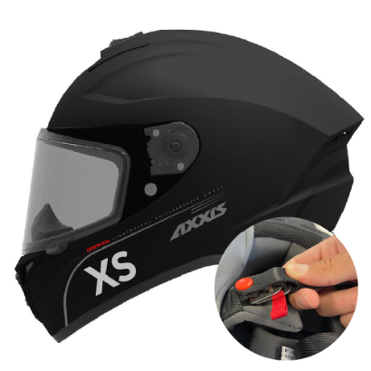 AXXIS Crash Helmet Matte Black/DD Ring 