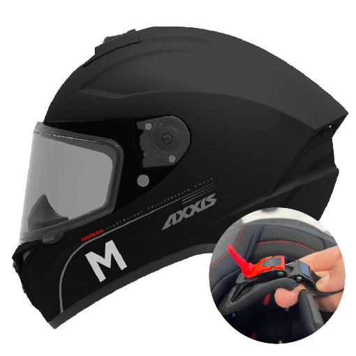 Crash Helmet AXXIS with Micro Metric Buckle Matte Black - M