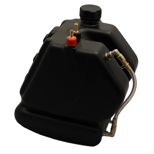 101-1032 Black 8.5ltr fuel tank with sight tube fitted 500x500
